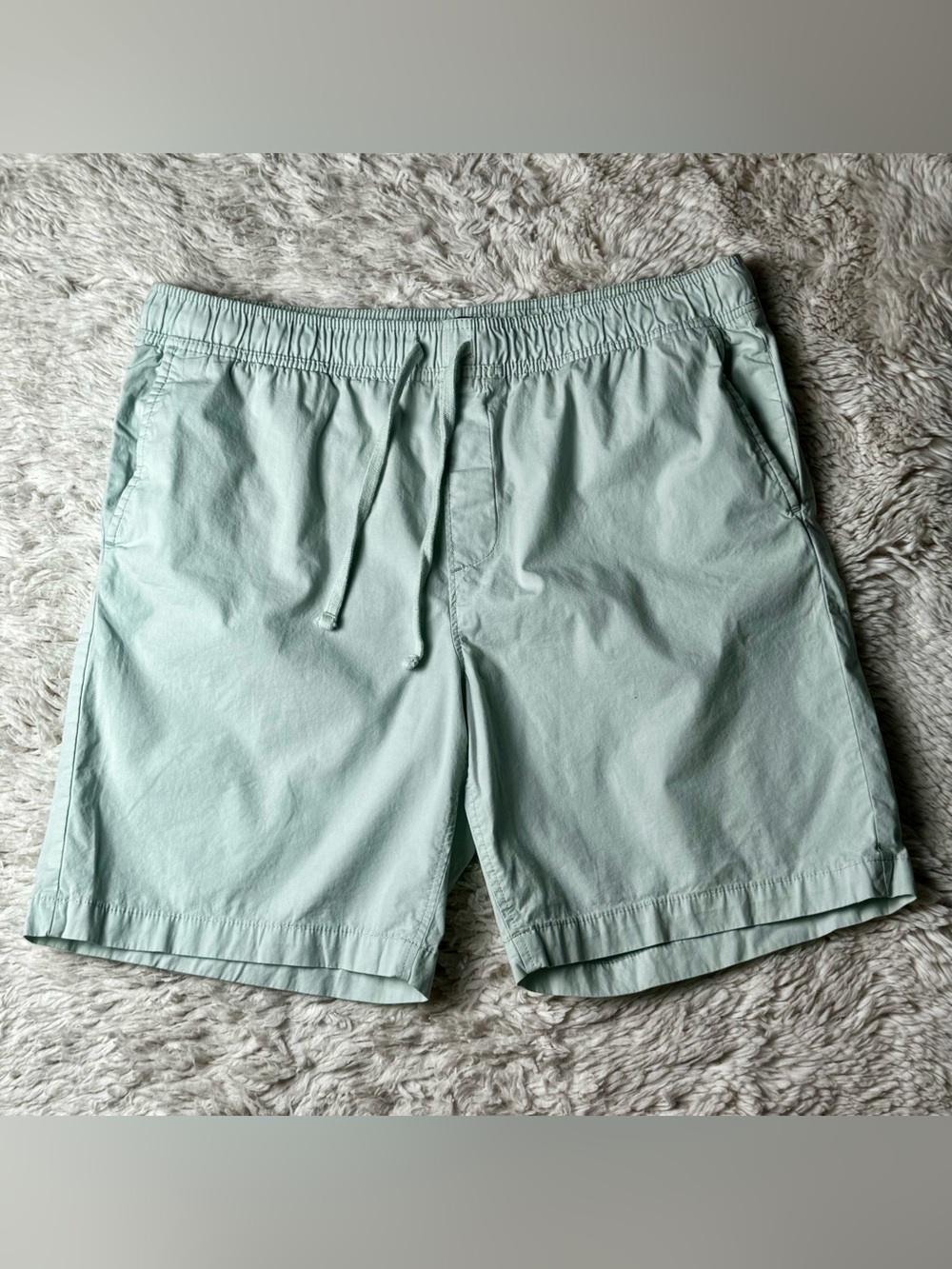 Banana Republic Men's Athletic Drawstring Deck Shorts in Mint Green - 8”